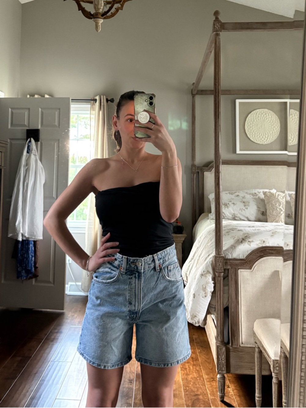 Zara 100% Cotton Denim Shorts